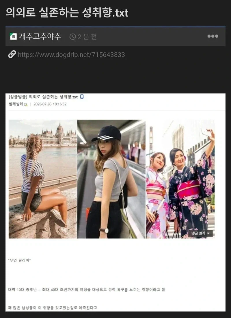 실존하는 성취향