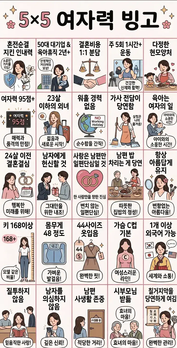 여초에서 극대노한다는 여자력 테스트