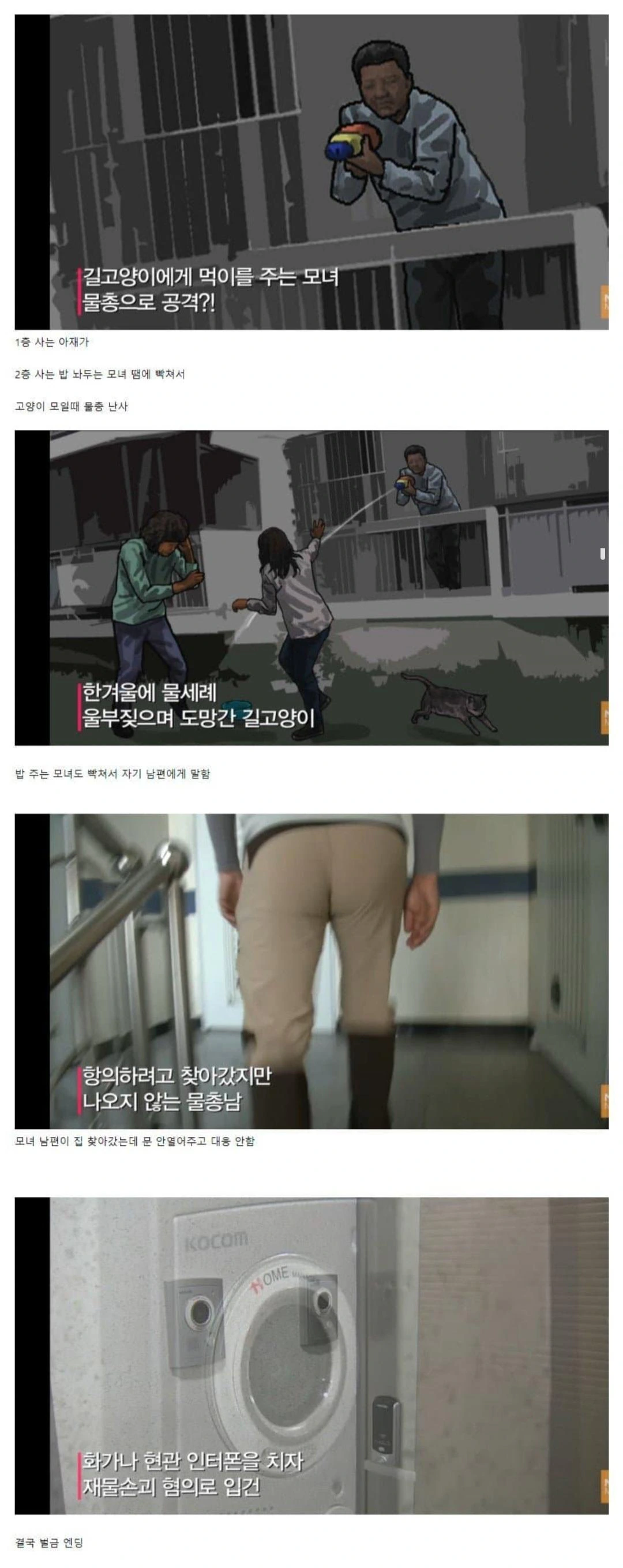 길고양이가 끔찍이 싫었던 남성의 행동
