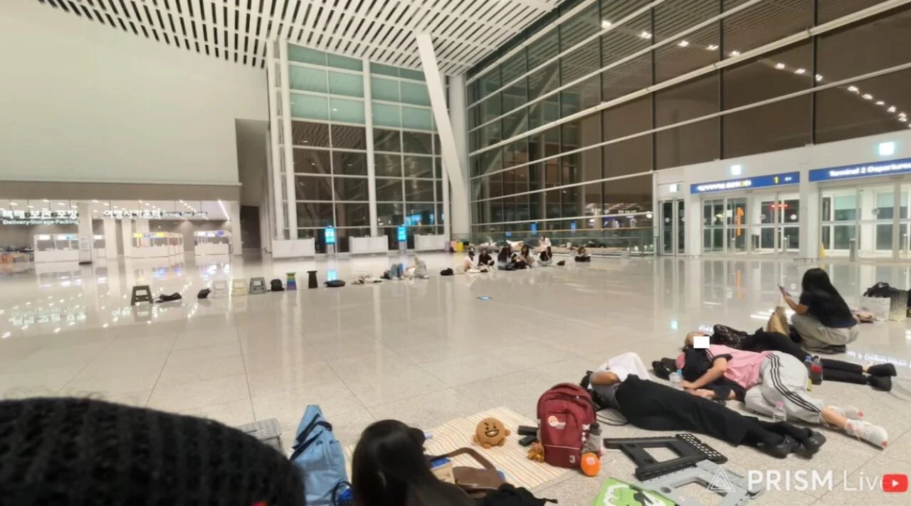 이 시각 인천공항 노숙 행렬