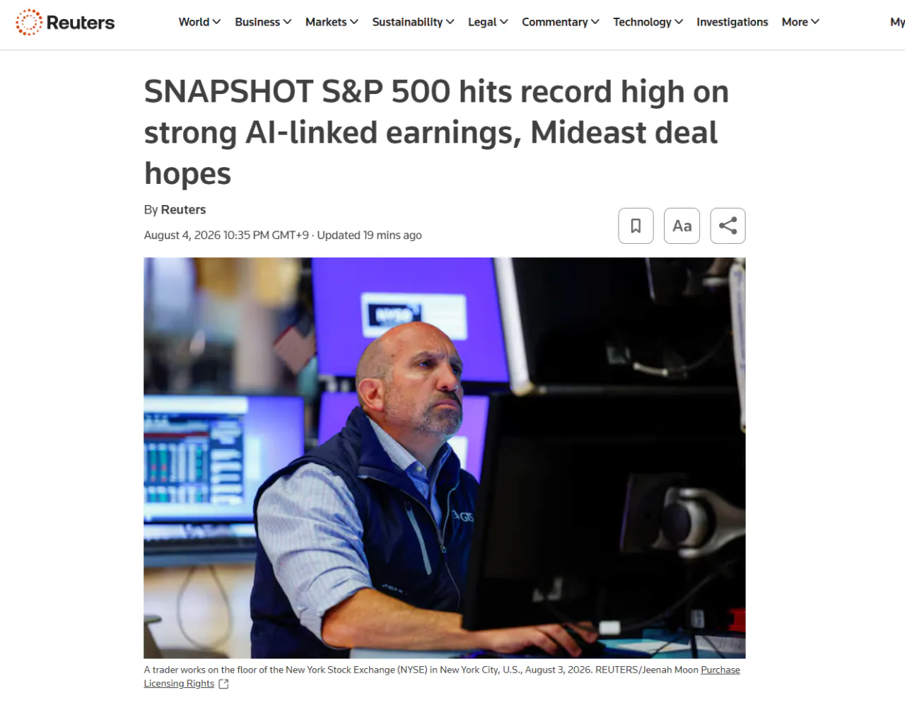 미국 S&P500, 다우지수, 신고가 달성