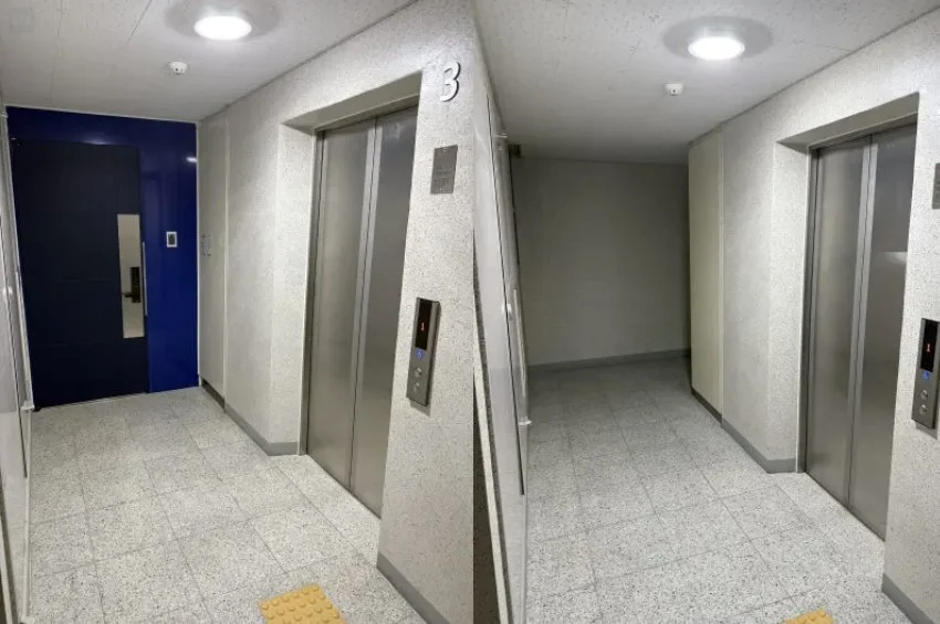아파트 복도 공용공간 무단 점거한 이웃집.JPG