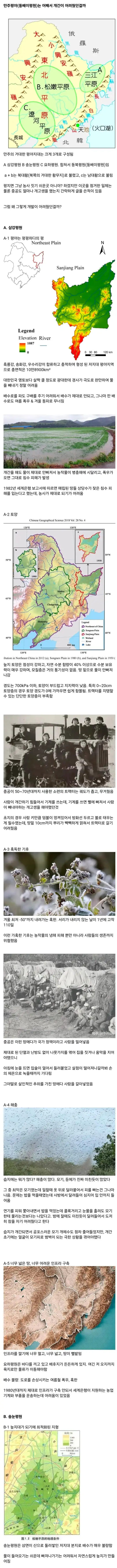 만주평야는 어째서 개간이 어려웠던걸까
