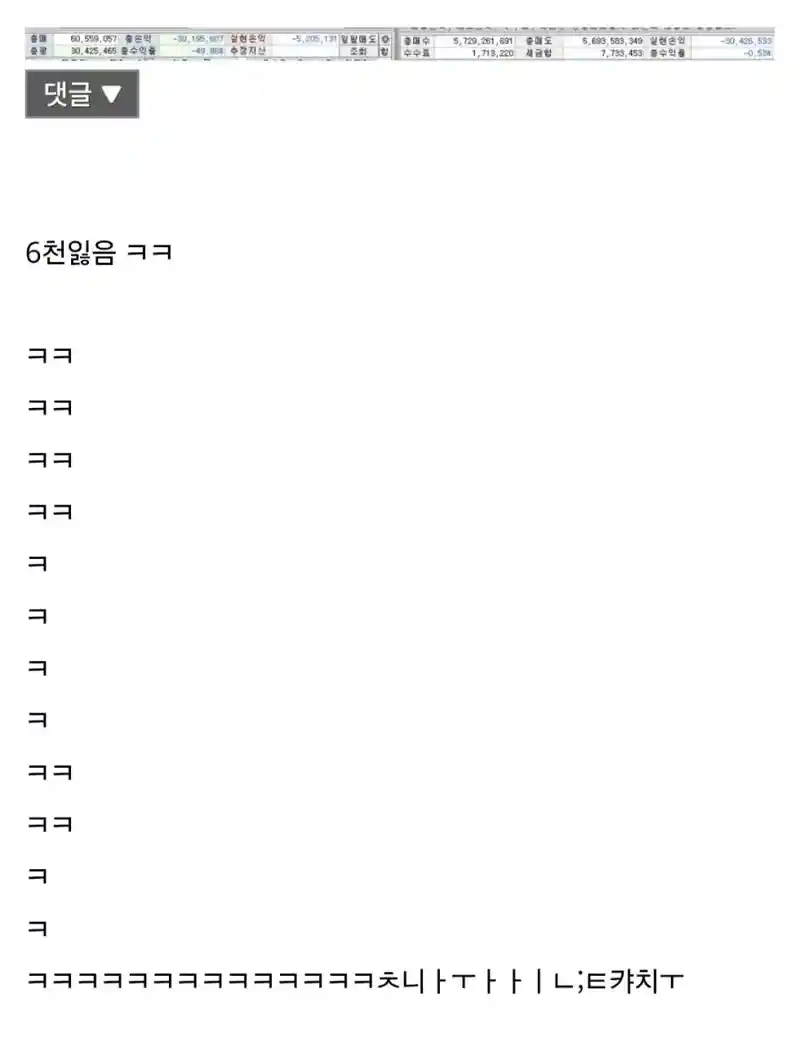 참혹하게 잃어버린 주갤럼....