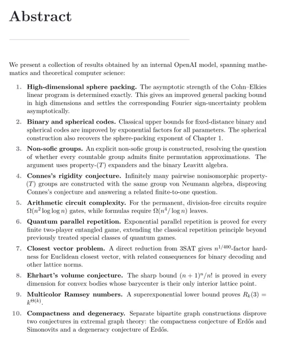 OpenAI 차세대 모델, 7일간 단돈 300만원으로 수십년된 난제 10가지…