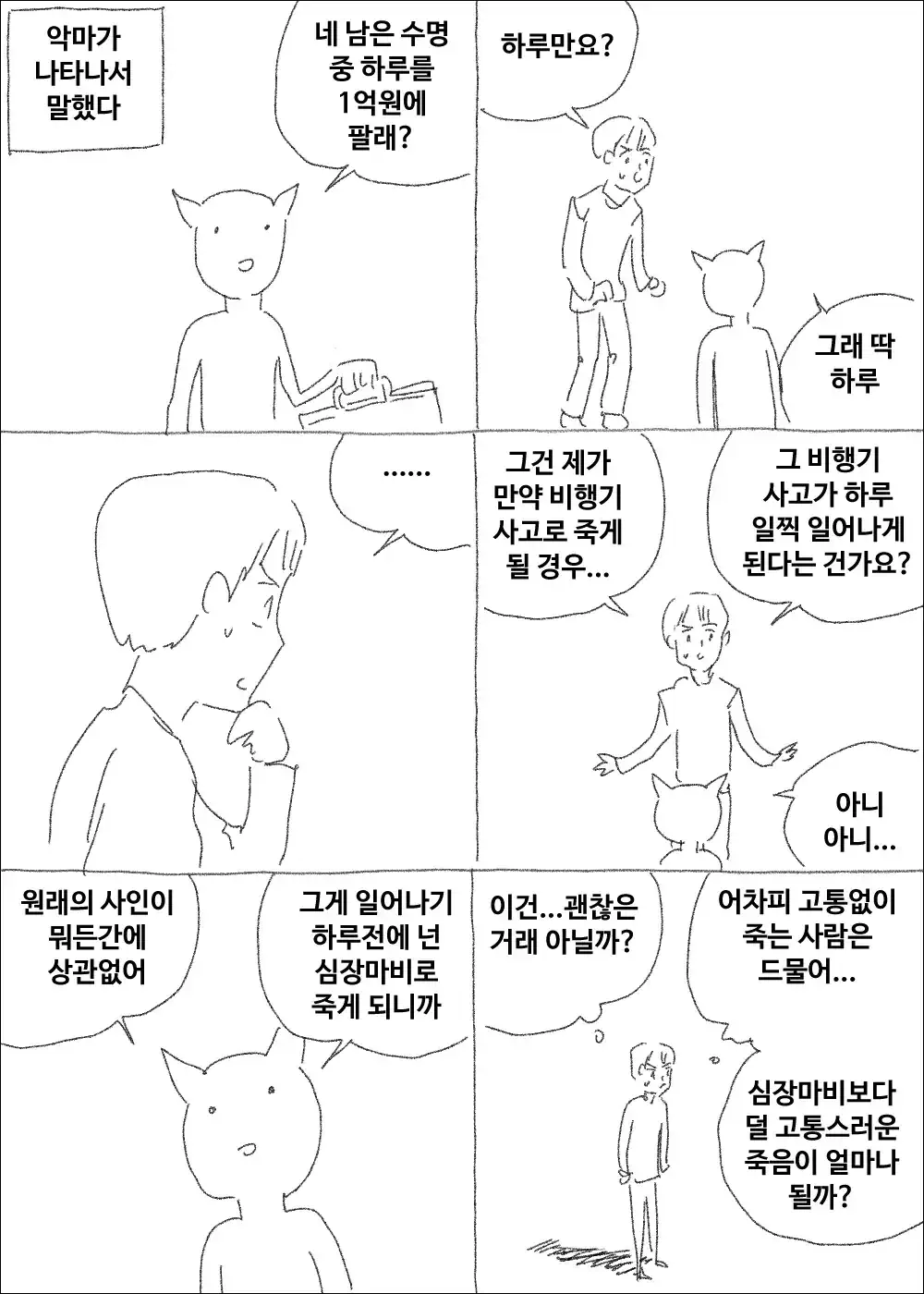 당신의 수명에서 딱 하루를 1억에 사겠다는 악마.manhwa