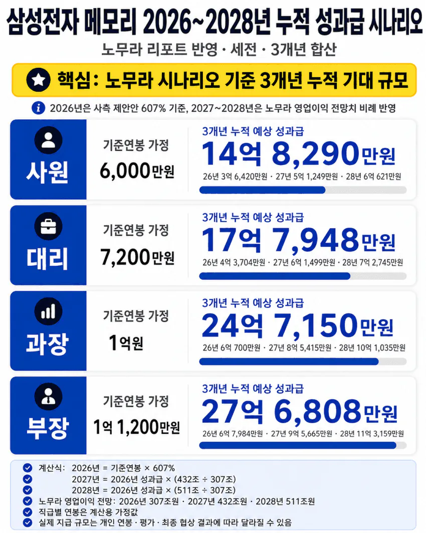 삼성 성과급 예측표