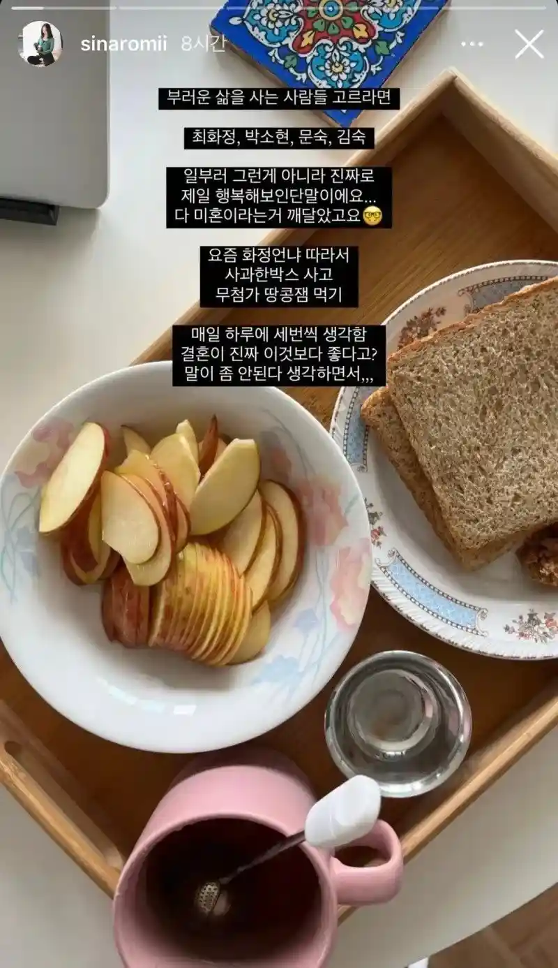 유튜버가 말하는 미혼의 삶