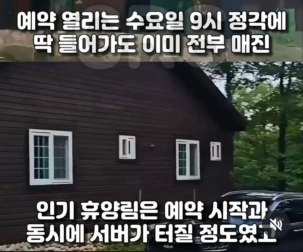 인기휴양림 예약이 불가능했던 이유