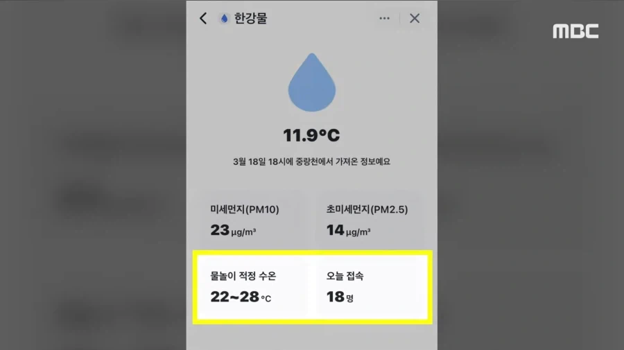 한강물 온도 기능 출시한 토스의 해명
