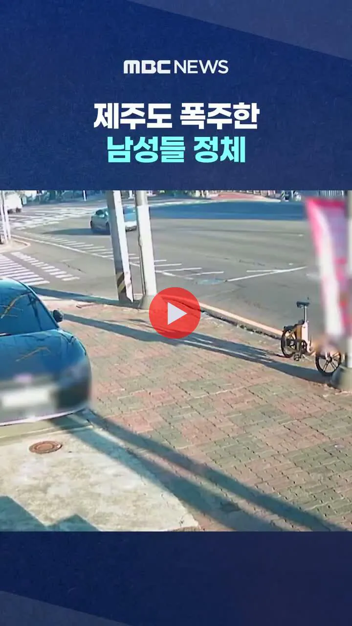 제주도에서 경찰에 잡힌 차량, 무면허 불법체류 중국인들