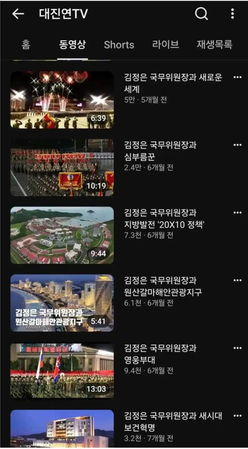 대진연 유튜브 영상들 ㄷㄷㄷ