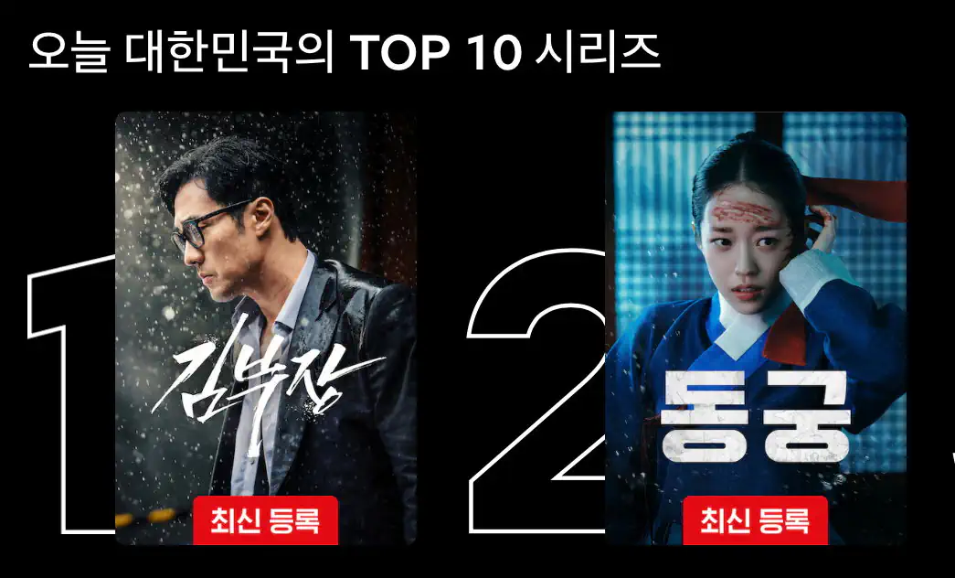 오늘자 넷플릭스 대한민국 TOP10 순위.jpg