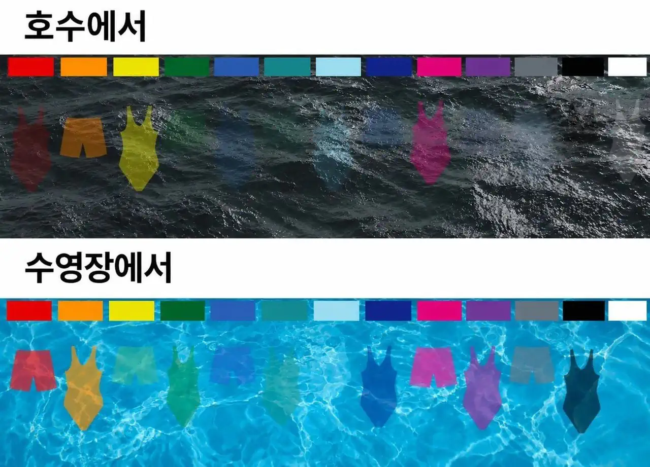 오싹오싹 수영복 색깔이 중요한 이유