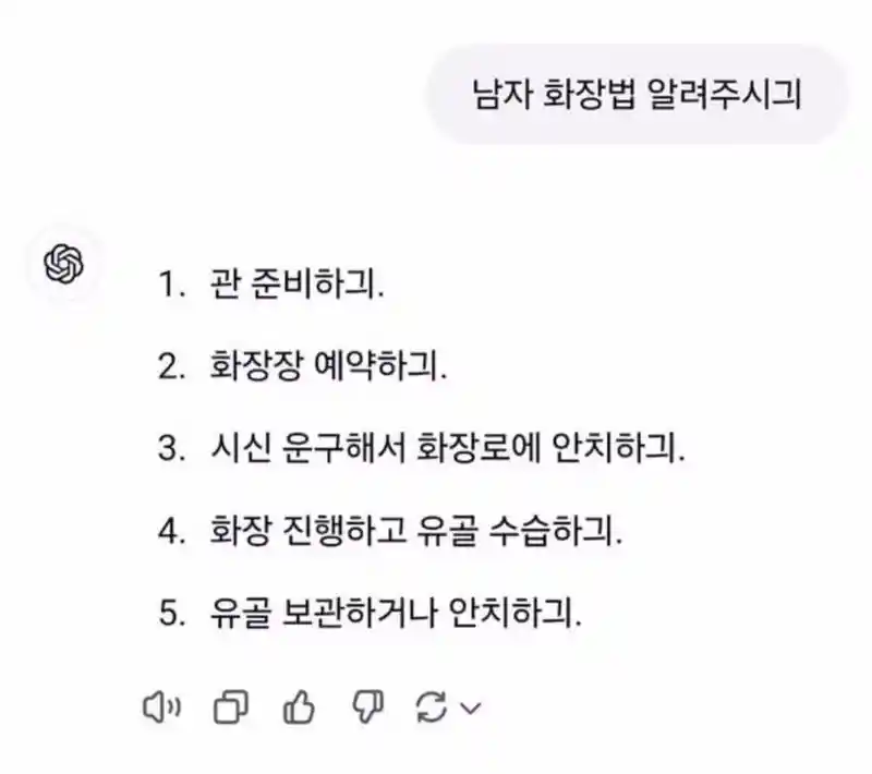 지피티가 알려주는 남자 화장법